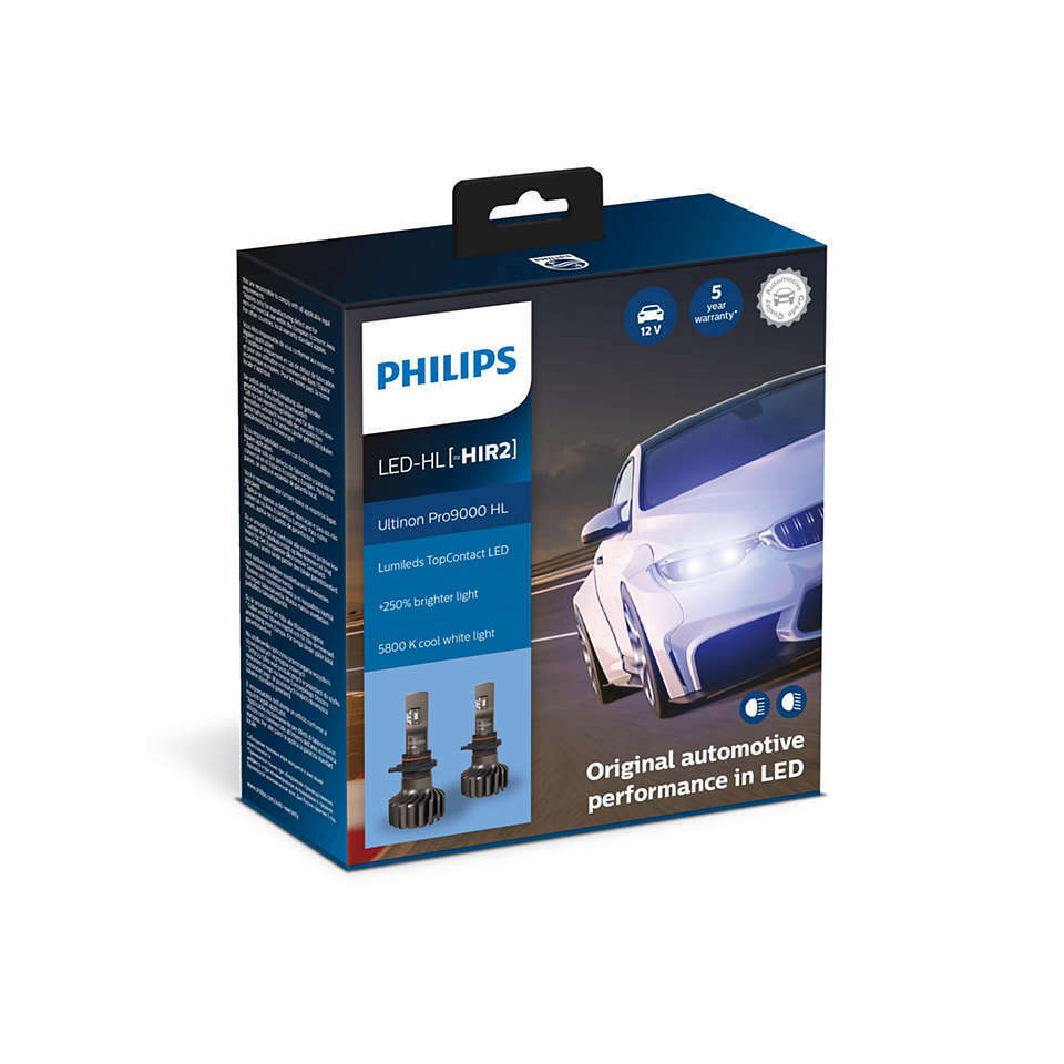 HIR2 (9012) LED Philips PRO9000 250% mehr Licht 12-24V