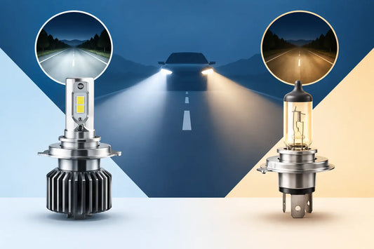 H4 LED versus Halogen für bessere Sicht