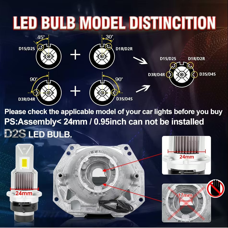 D2S, D2R LED  D-Serie 300% mehr Licht plug&play Xenon Ersatz 1 Set