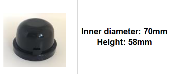 55mm -120mm Scheinwerfer-Deckel Gummi Abdeckung rund tiefer 55mm -120mm 1 Set