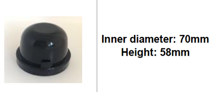 55mm -120mm Scheinwerfer-Deckel Gummi Abdeckung rund tiefer 55mm -120mm 1 Set