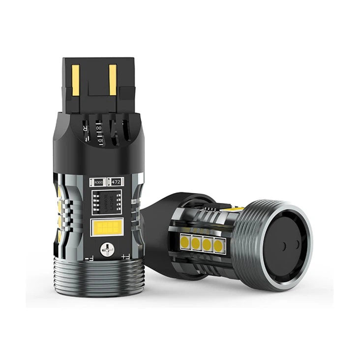 W21/5W LED luce di marcia diurna/parcheggio Super CANbus fan Swiss Made 12-24V, 2 pz.