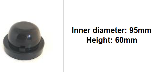 55mm -120mm Scheinwerfer-Deckel Gummi Abdeckung rund tiefer 55mm -120mm 1 Set