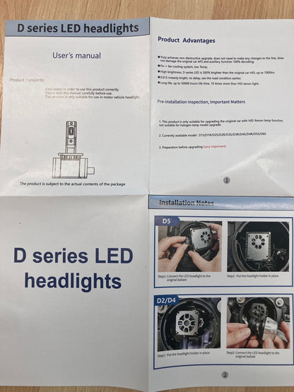 D2S LED D-Serie Ersatz dür Xnonbrenner 280% mehr Licht 2 Stk.