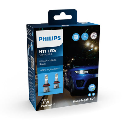 H11 LED Philips Ultinon Pro6000 Boost 2 pcs.