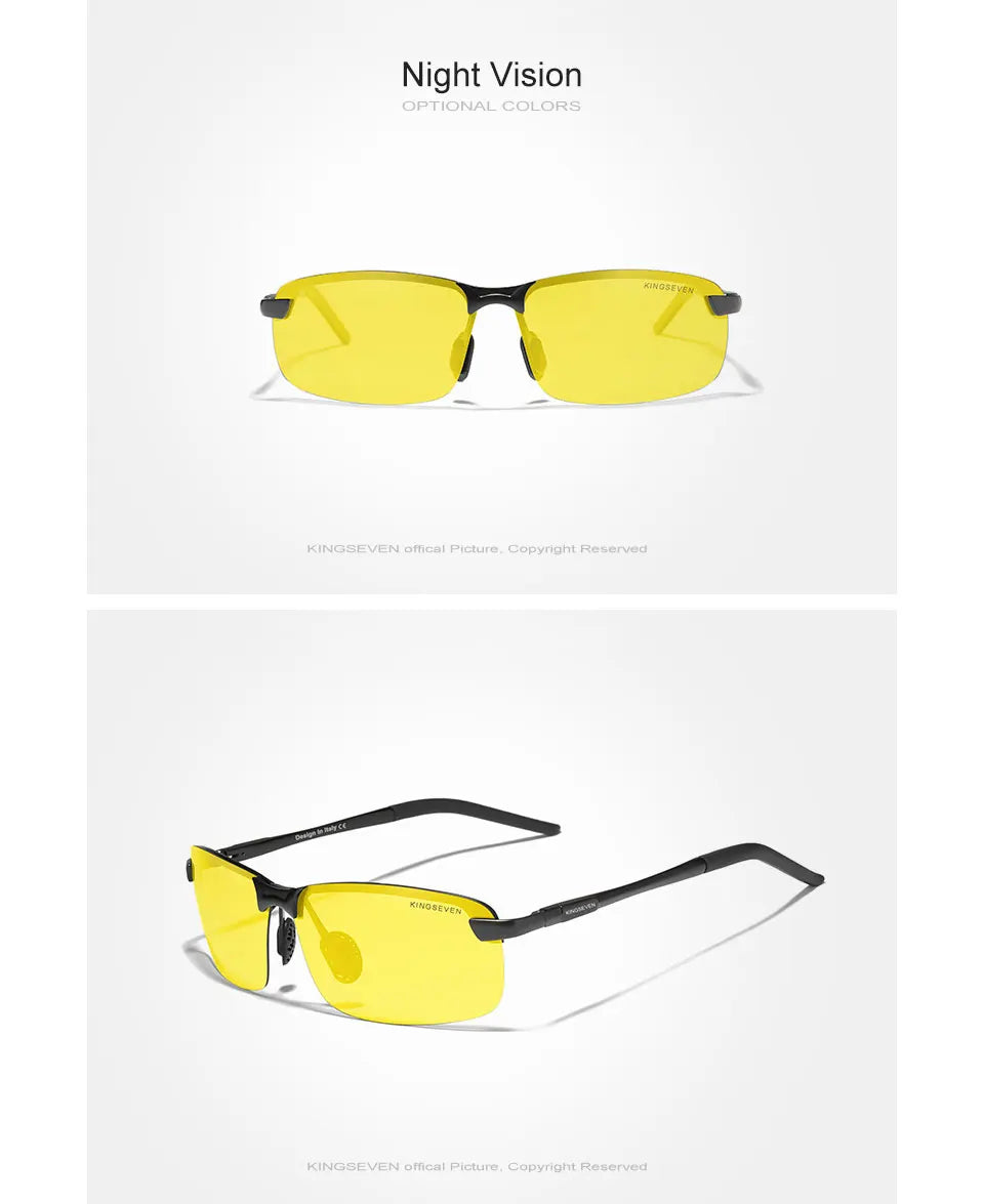 Kingseven sunglaases men self-tinting polarized sunglasses aluminum frame uv400 sunglasses male glasses driving glasses
