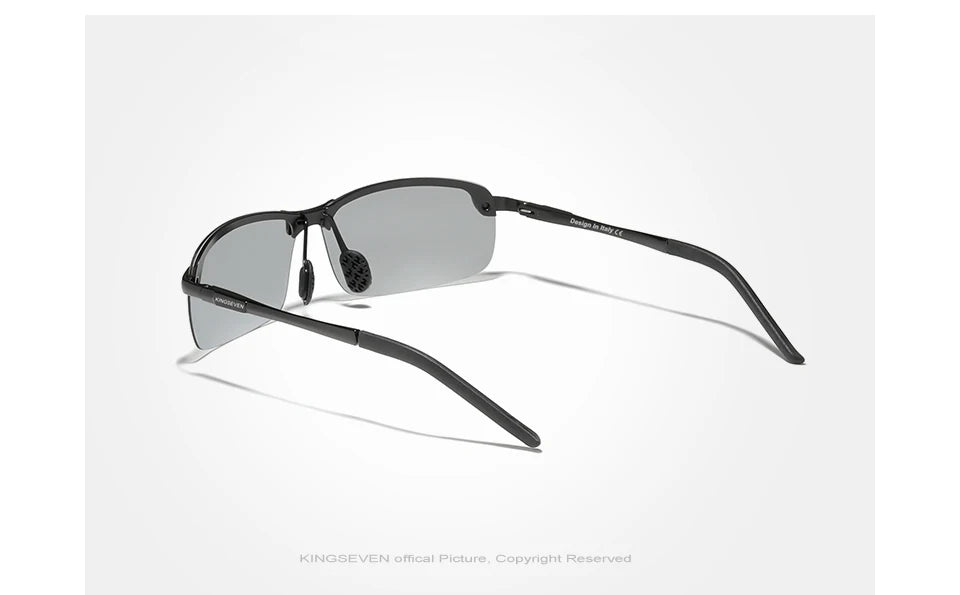 Kingseven sunglaases men self-tinting polarized sunglasses aluminum frame uv400 sunglasses male glasses driving glasses