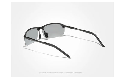 Kingseven sunglaases men self-tinting polarized sunglasses aluminum frame uv400 sunglasses male glasses driving glasses
