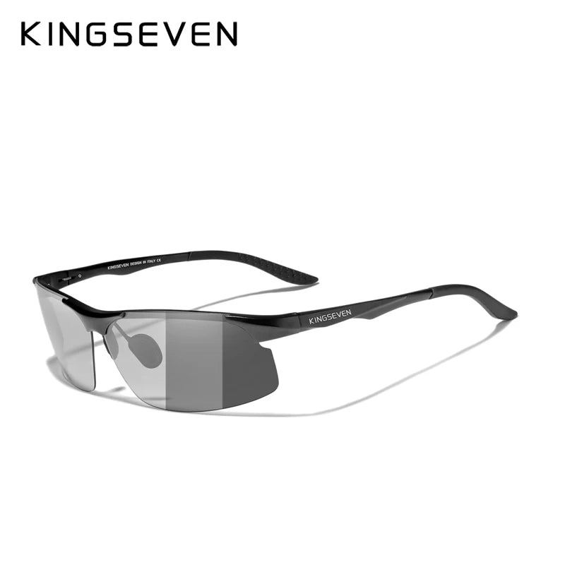 KINGSEVEN Photochromic Polarized Men Aluminum Sunglasses Chameleon Lens Male Sun Glasses Aviation Women For Men Eyewear 9126