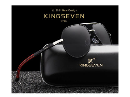 KINGSEVEN marque des hommes de l'aluminium de magnésium lunettes de soleil polarisées UV400 lunettes de soleil oculos hommes Lunettes de soleil pour les hommes N725