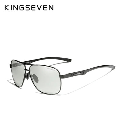 Kingseven: nuovi occhiali da sole auto-oscuranti da uomo in alluminio polarizzati UV400