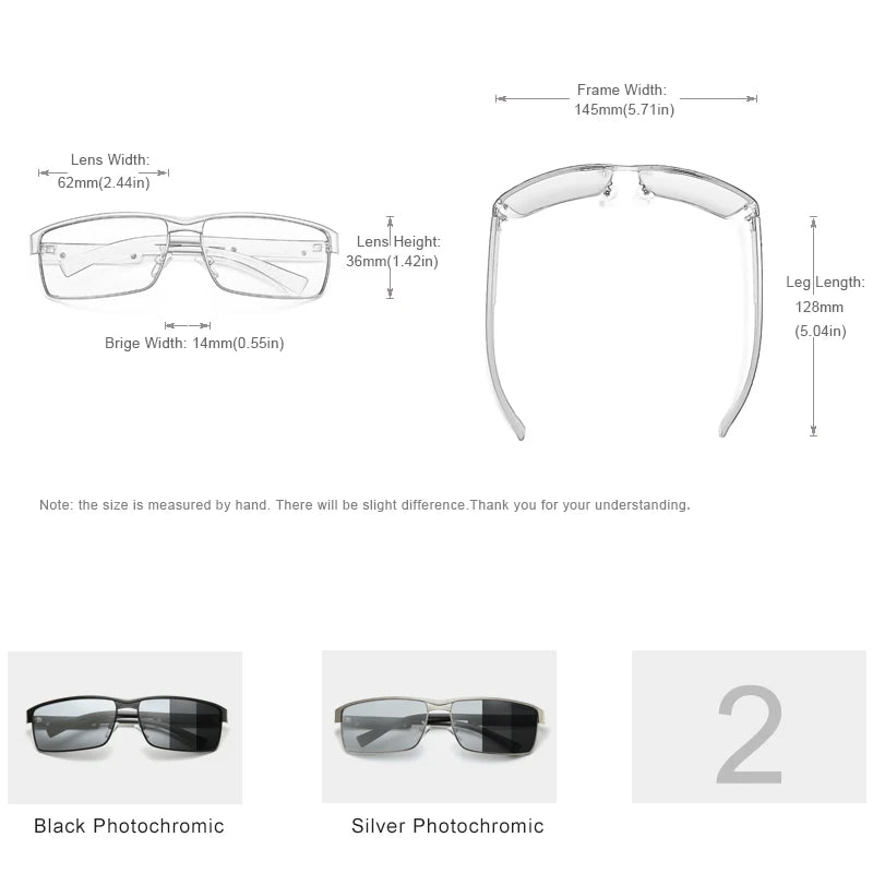KINGSEVEN Fashion Photochrome Lunettes de soleil auto-réglables Hommes Femmes Caméléon Lunettes de soleil pilotes polarisées UV400