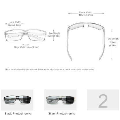 KINGSEVEN Fashion Photochrome Lunettes de soleil auto-réglables Hommes Femmes Caméléon Lunettes de soleil pilotes polarisées UV400