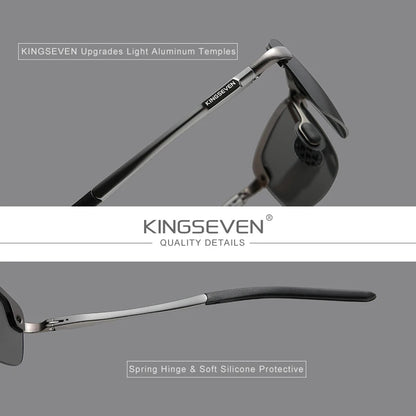 Kingseven sunglaases men self-tinting polarized sunglasses aluminum frame uv400 sunglasses male glasses driving glasses