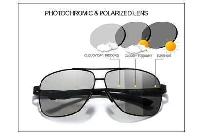 Kingseven: nuovi occhiali da sole auto-oscuranti da uomo in alluminio polarizzati UV400