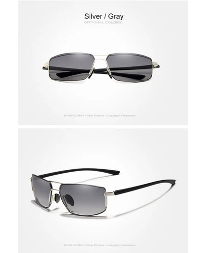 KINGSEVEN Marque Design Lunettes de soleil Hommes Conduite Cadre Carré Lunettes de soleil Homme Classique Unisexe Lunettes Gafas