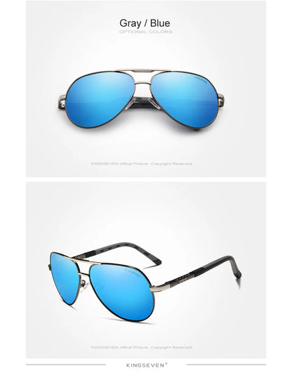 KINGSEVEN marque des hommes de l'aluminium de magnésium lunettes de soleil polarisées UV400 lunettes de soleil oculos hommes Lunettes de soleil pour les hommes N725