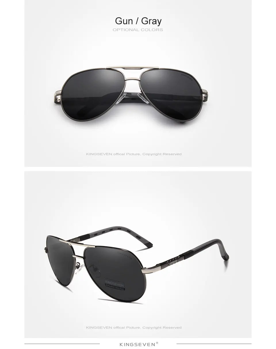 KINGSEVEN marque des hommes de l'aluminium de magnésium lunettes de soleil polarisées UV400 lunettes de soleil oculos hommes Lunettes de soleil pour les hommes N725
