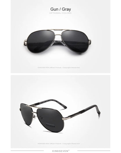 KINGSEVEN marque des hommes de l'aluminium de magnésium lunettes de soleil polarisées UV400 lunettes de soleil oculos hommes Lunettes de soleil pour les hommes N725