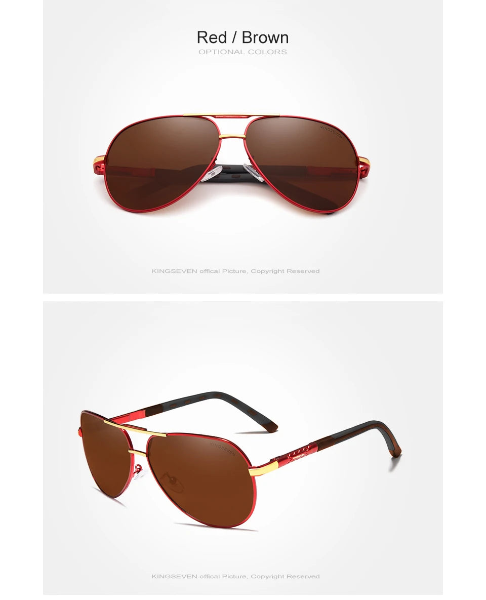 KINGSEVEN marque des hommes de l'aluminium de magnésium lunettes de soleil polarisées UV400 lunettes de soleil oculos hommes Lunettes de soleil pour les hommes N725