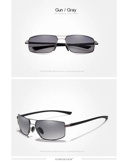 KINGSEVEN Marque Design Lunettes de soleil Hommes Conduite Cadre Carré Lunettes de soleil Homme Classique Unisexe Lunettes Gafas