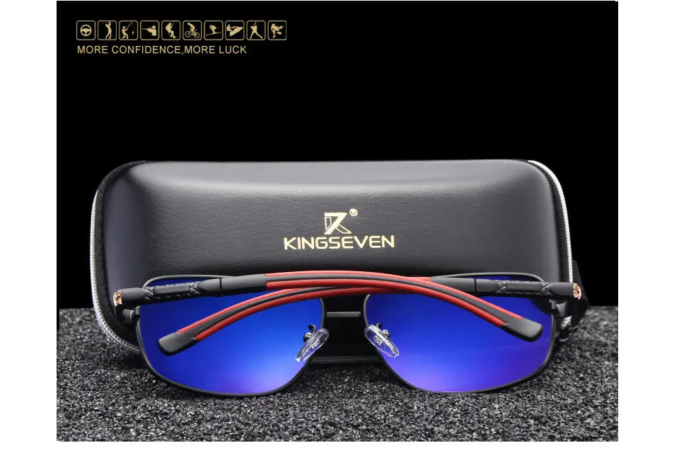 Kings even brand hommes aluminium lunettes de soleil hd polarisées uv400 miroir hommes lunettes de soleil femmes lunettes pour hommes oculos de sol n724