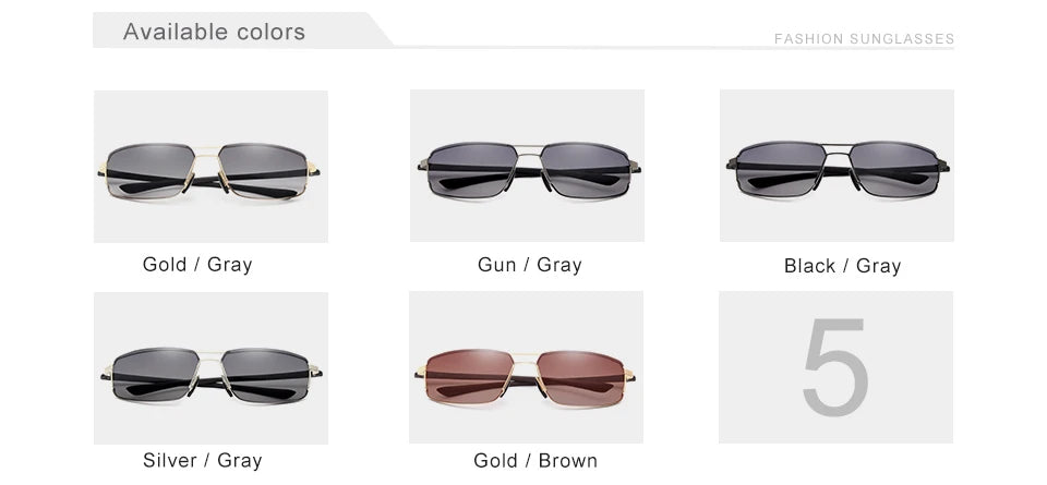 KINGSEVEN Marque Design Lunettes de soleil Hommes Conduite Cadre Carré Lunettes de soleil Homme Classique Unisexe Lunettes Gafas