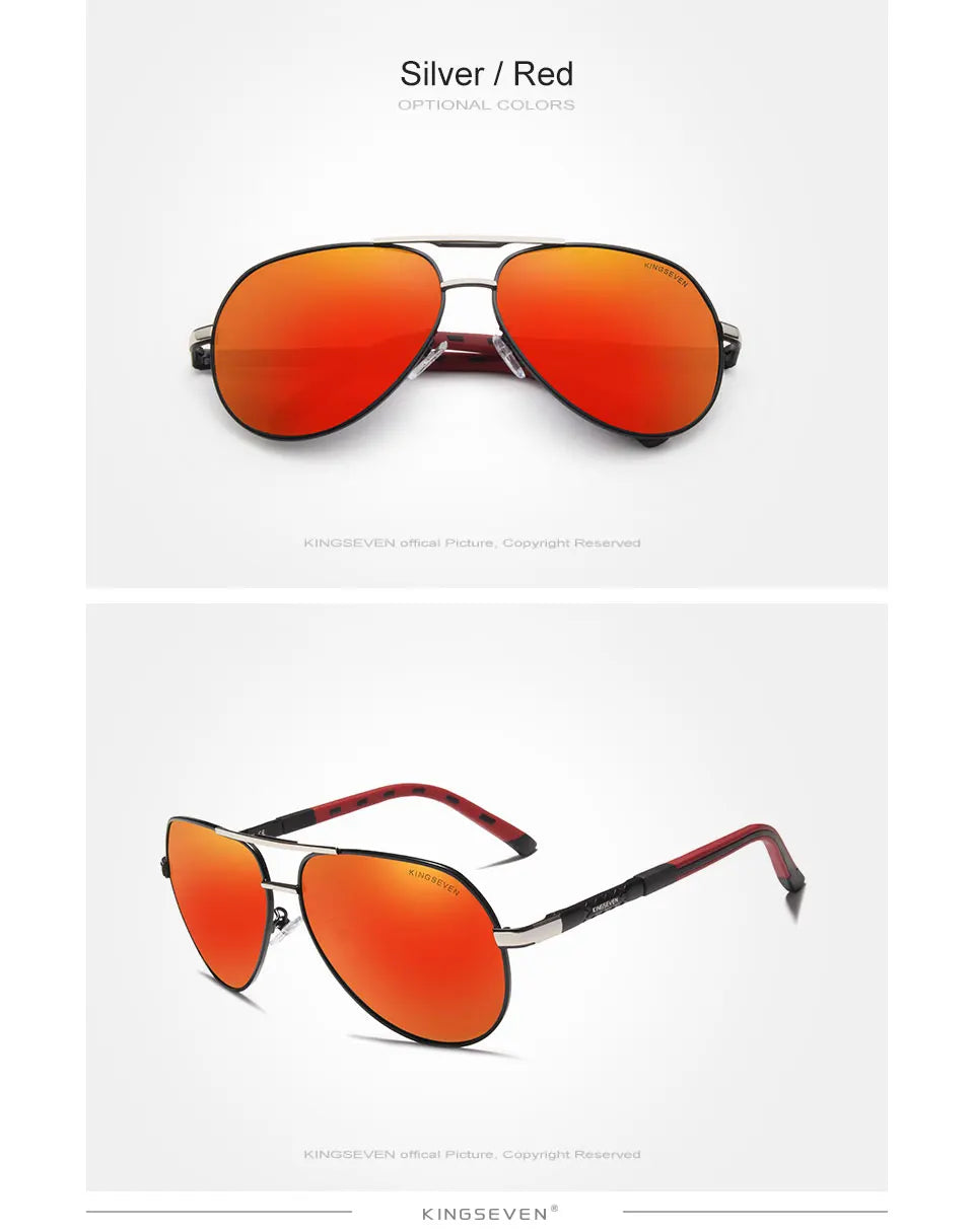 KINGSEVEN marque des hommes de l'aluminium de magnésium lunettes de soleil polarisées UV400 lunettes de soleil oculos hommes Lunettes de soleil pour les hommes N725