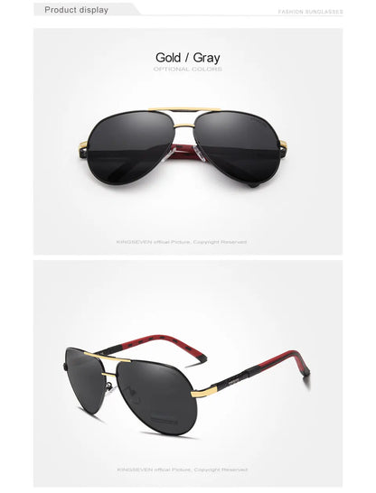 KINGSEVEN marque des hommes de l'aluminium de magnésium lunettes de soleil polarisées UV400 lunettes de soleil oculos hommes Lunettes de soleil pour les hommes N725