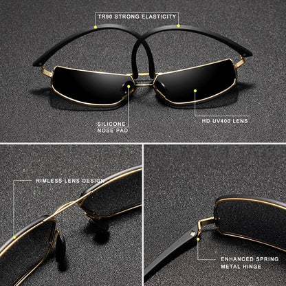 KINGSEVEN Marque Design Lunettes de soleil Hommes Conduite Cadre Carré Lunettes de soleil Homme Classique Unisexe Lunettes Gafas