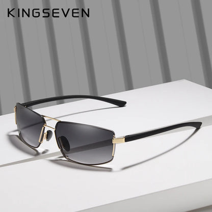 KINGSEVEN Marque Design Lunettes de soleil Hommes Conduite Cadre Carré Lunettes de soleil Homme Classique Unisexe Lunettes Gafas