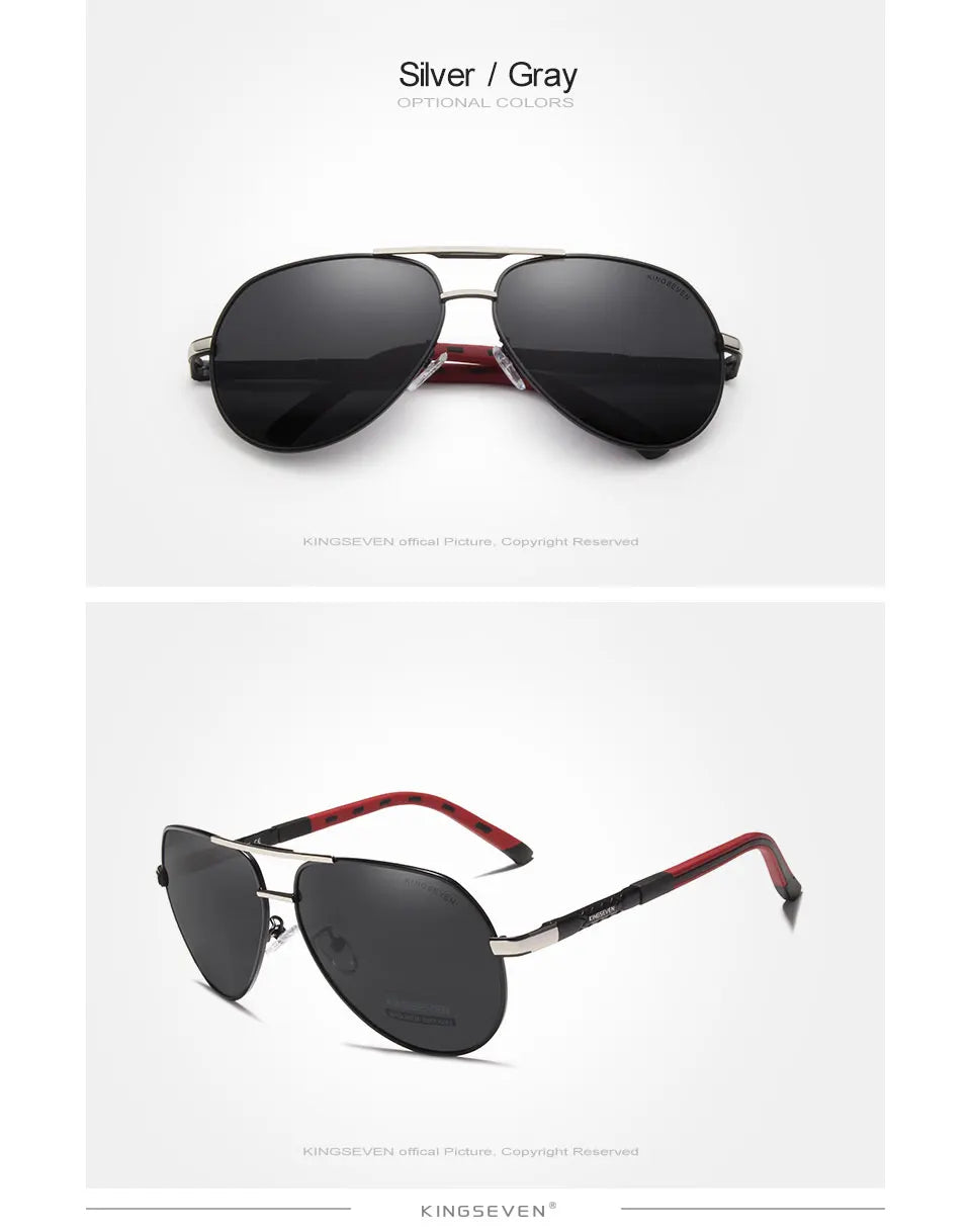 KINGSEVEN marque des hommes de l'aluminium de magnésium lunettes de soleil polarisées UV400 lunettes de soleil oculos hommes Lunettes de soleil pour les hommes N725