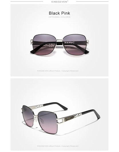 Kingseven polarized uv400 ladies sunglasses high quality stainless steel ladies sunglasses elegant design fashion eyewear