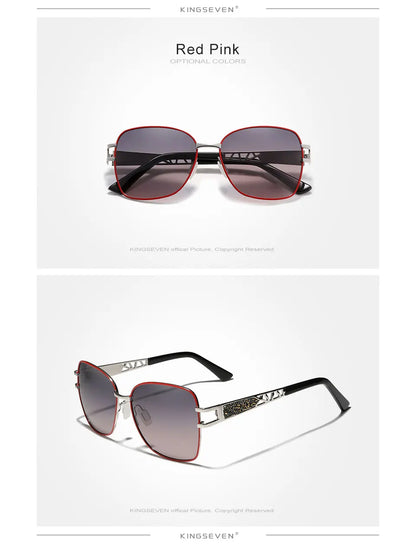 Kingseven polarized uv400 ladies sunglasses high quality stainless steel ladies sunglasses elegant design fashion eyewear