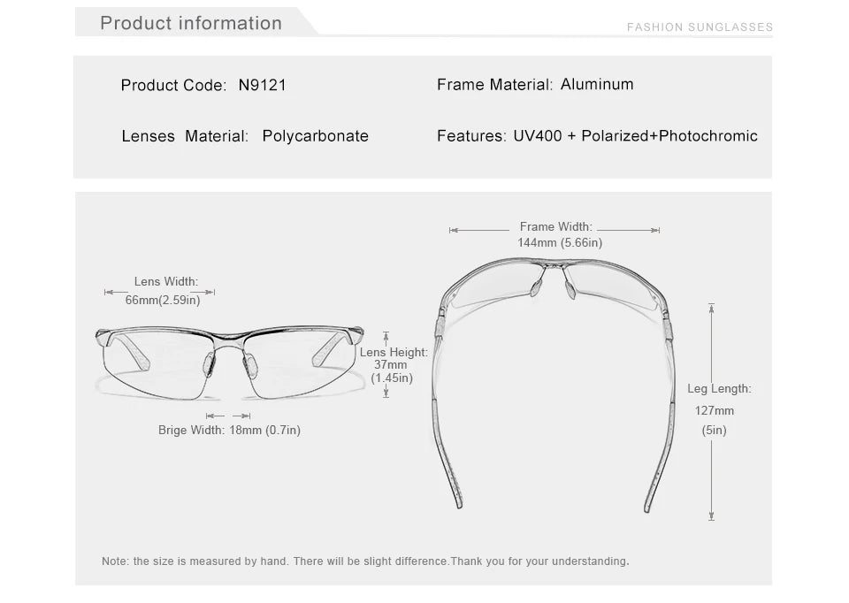 Kingseven  selbsttönende Sonnenbrille Männer
