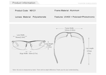 Kingseven  selbsttönende Sonnenbrille Männer