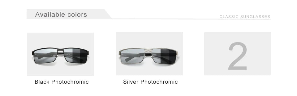 KINGSEVEN Fashion Photochrome Lunettes de soleil auto-réglables Hommes Femmes Caméléon Lunettes de soleil pilotes polarisées UV400