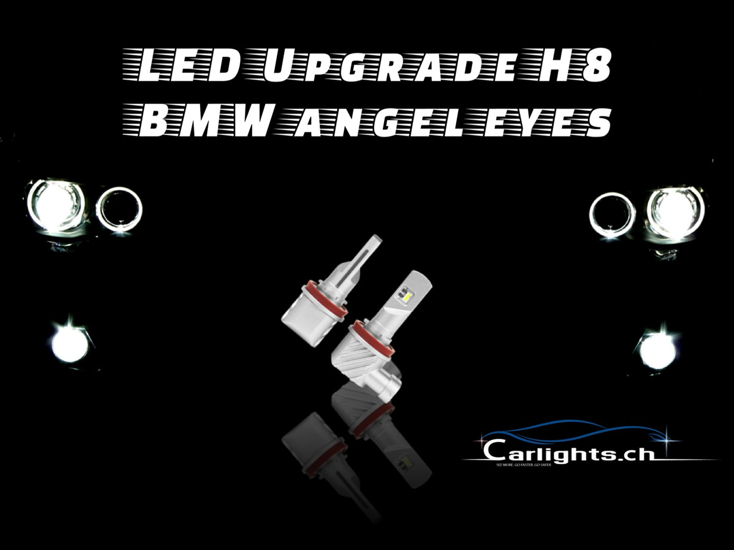 H8 LED Atom TST 250% mehr Licht 2500LM  BMW E92,X5, X6 angel eyes, 2 Stk.