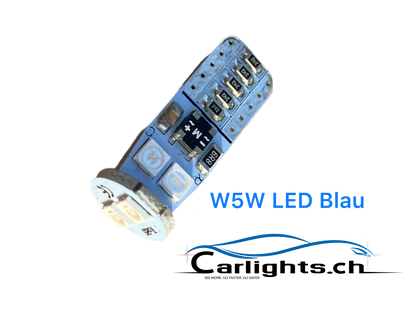 W5W-T10 LED CANBUS Star Swiss Made Blau 1 Stk.