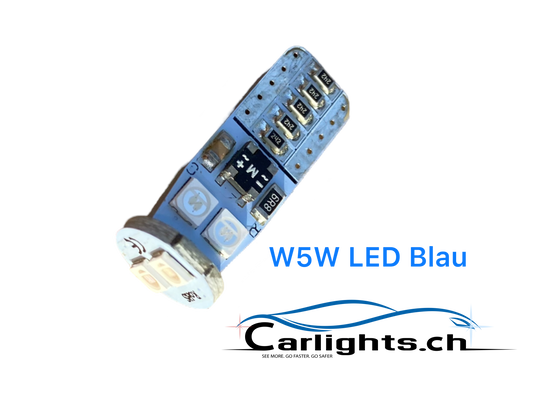 W5W-T10 LED CANBUS Star Swiss Made Blau 1 Stk.