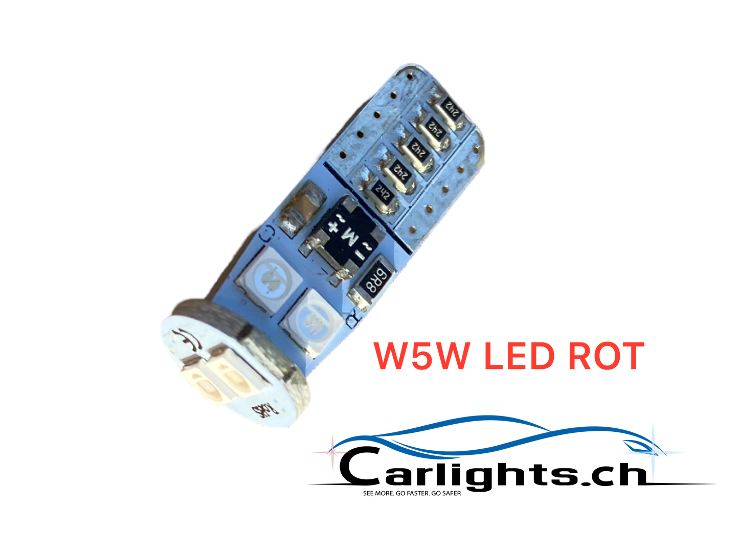 W5W-T10 LED CANBUS Star Swiss Made Rot 1 Stk.