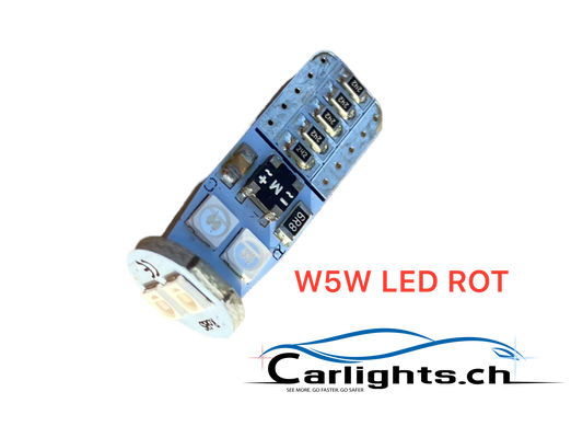 W5W-T10 LED CANBUS Star Swiss Made Rot 1 Stk.