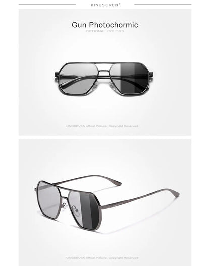 Kingseven new self-tinting sunglasses men women chameleon polarized pilot sunglasses