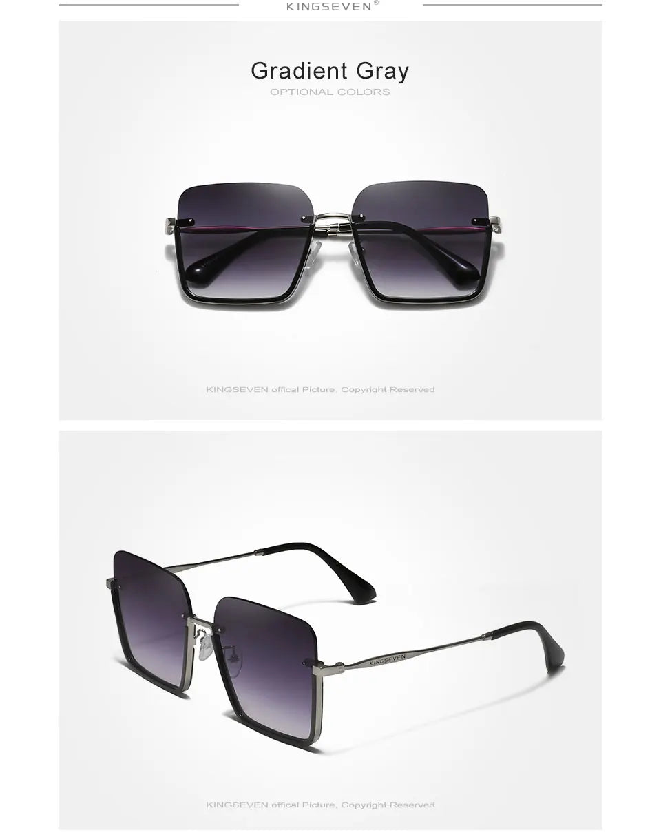 Autentico kingseven 2024 nuovo design occhiali da donna protezione uv400 occhiali da sole donne lenti sfumate moda occhiali oculos de sol
