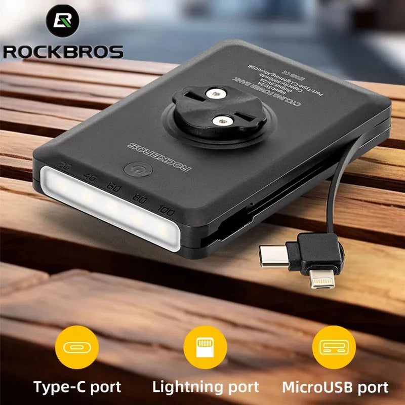 Rockbros Fahrrad-Lampe 1500LM und 5000 mAh Power-Bank Akku