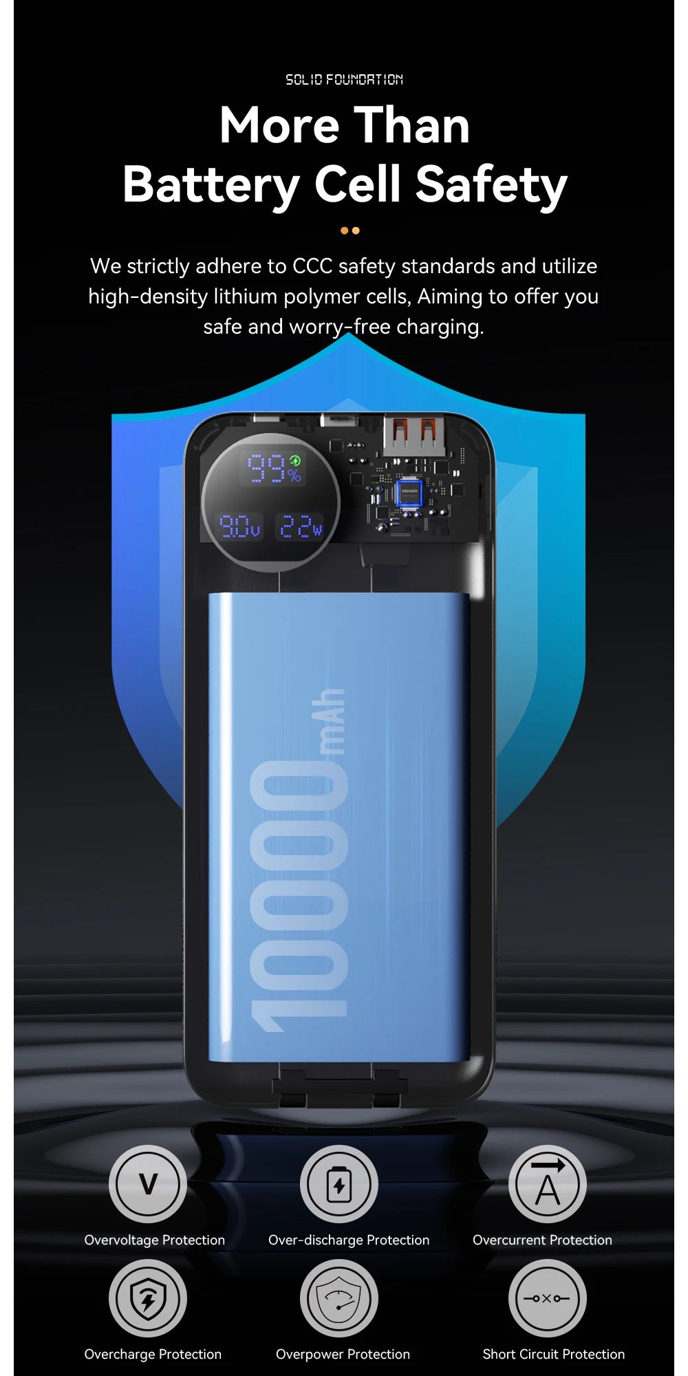 Essager power bank 20000mah 22.5 w pd fast charge power bank portable charger for iphone 15 14 13 12 pro max huawei