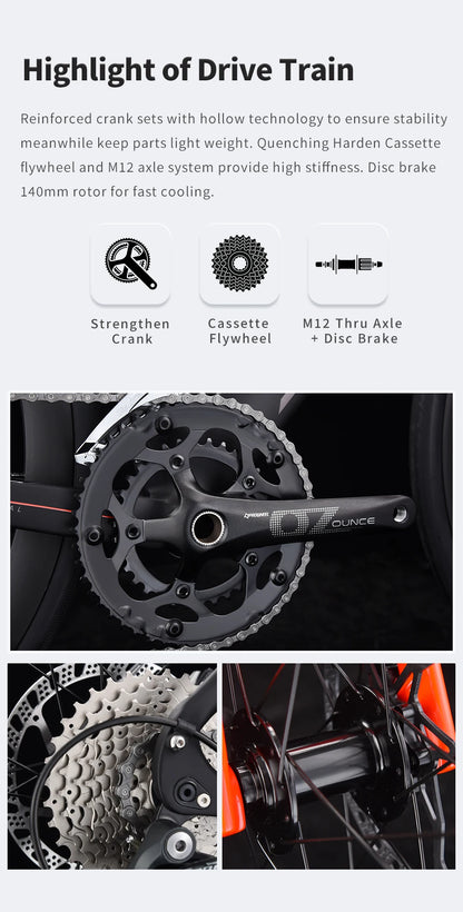 Vélo de course Sava Aluminium Ex-7 Shimano TIAGRAED-R4700 20 vitesses