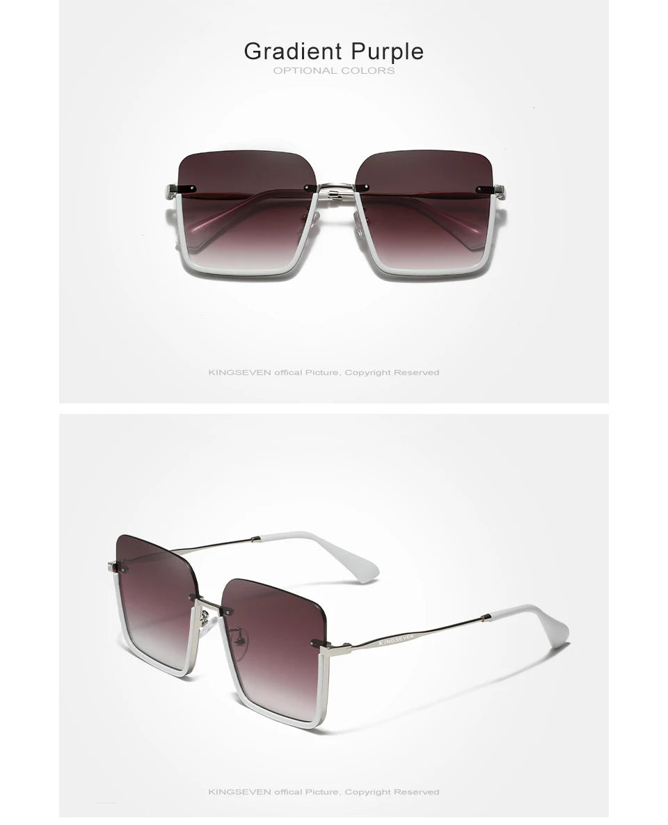 Autentico kingseven 2024 nuovo design occhiali da donna protezione uv400 occhiali da sole donne lenti sfumate moda occhiali oculos de sol