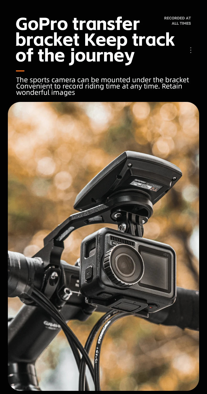 Rockbros bike light holder, GoPro camera, or speedometer Gamin Navi