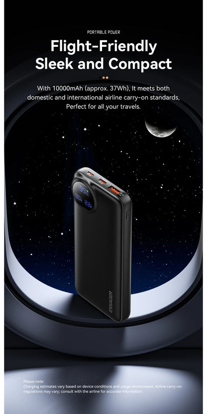 Essager power bank 20000mah 22.5 w pd fast charge power bank portable charger for iphone 15 14 13 12 pro max huawei